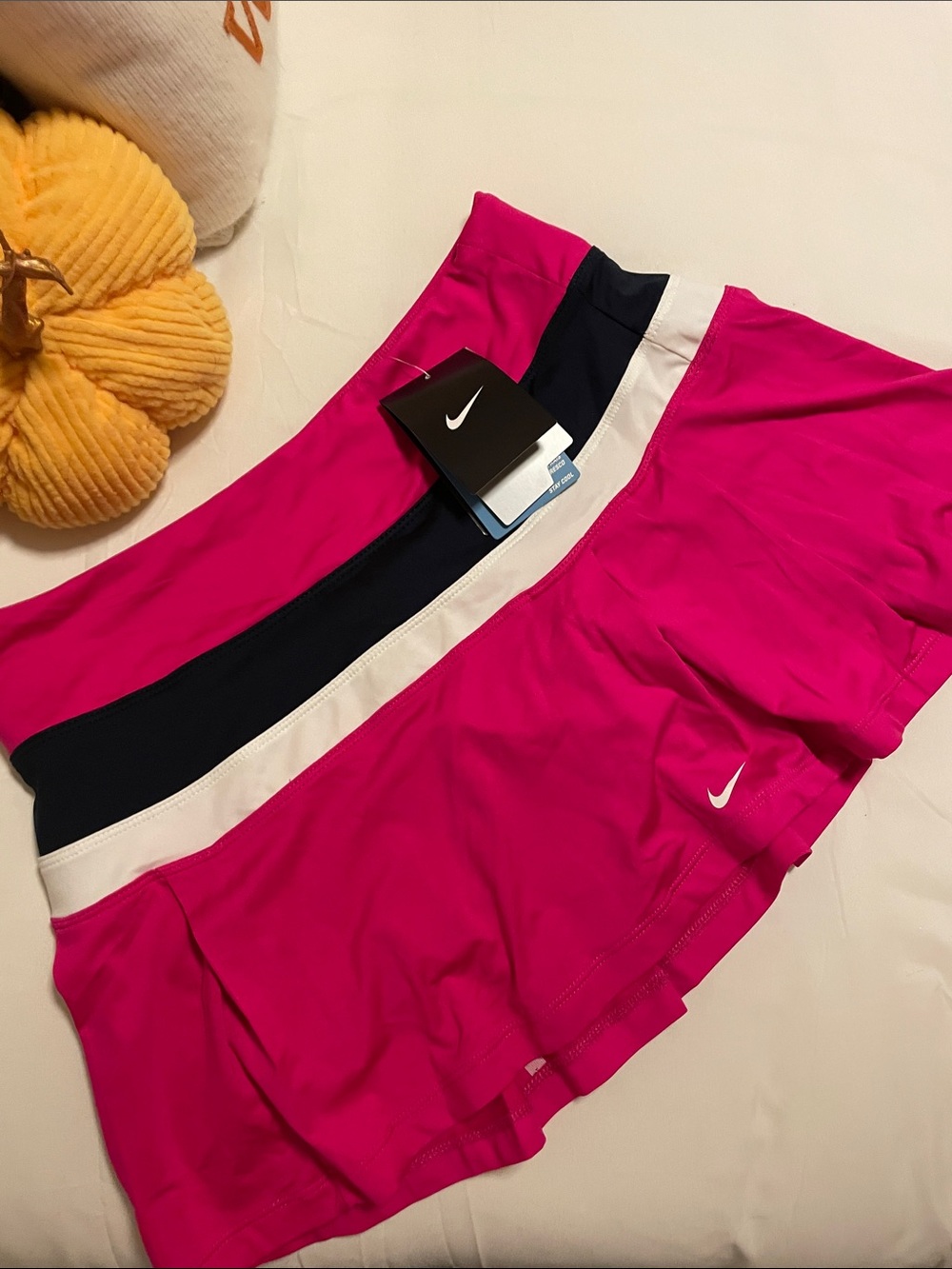 Nike Women’s Hot Pink Skort with Navy & White Waistband